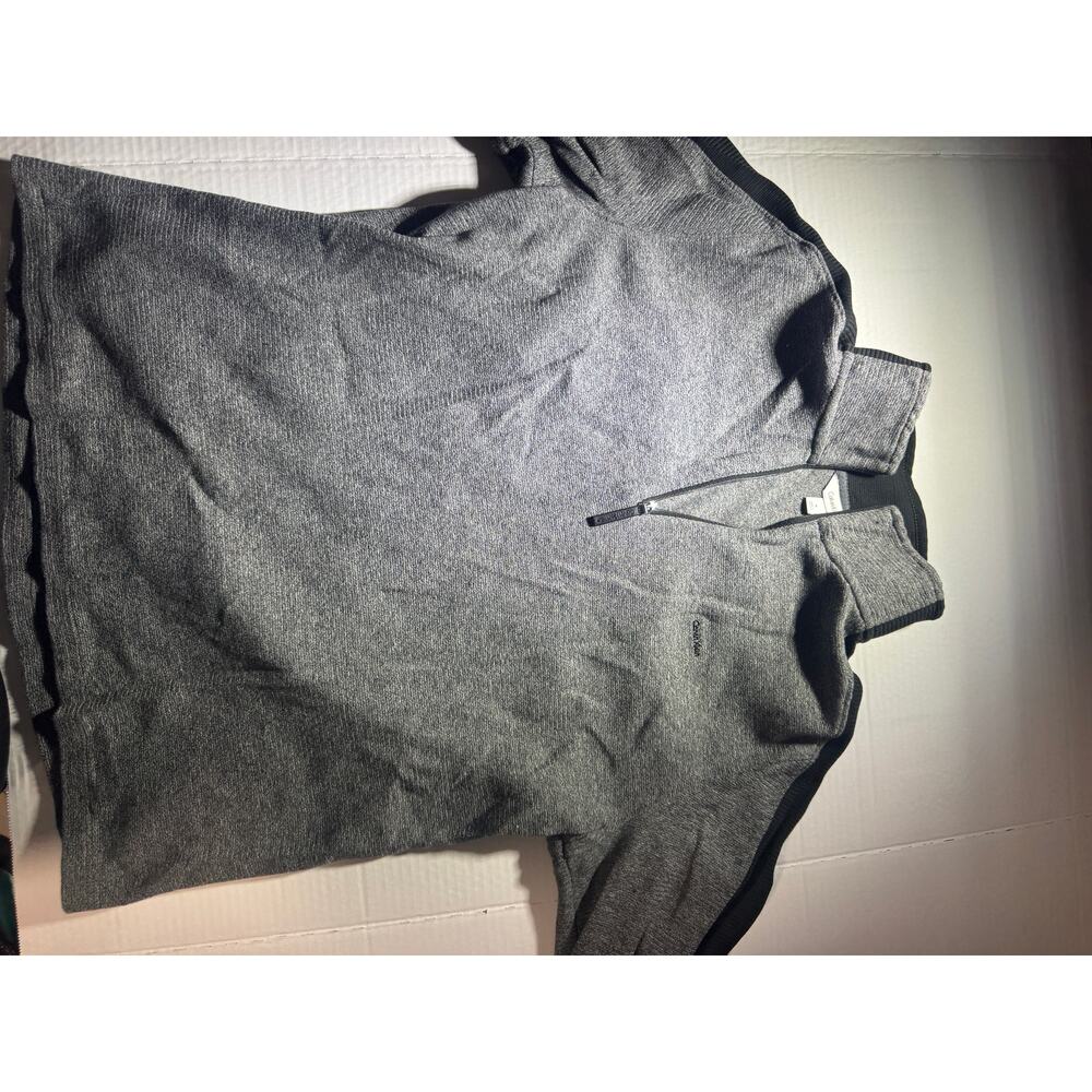Calvin Klein Women’s Gray Quarter Zip Pullover Sweater